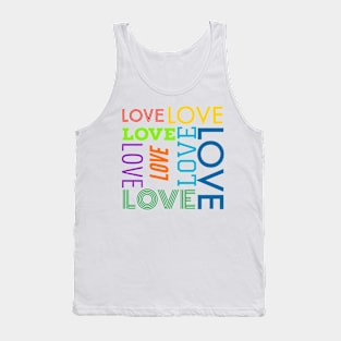 Love pop font bright Tank Top